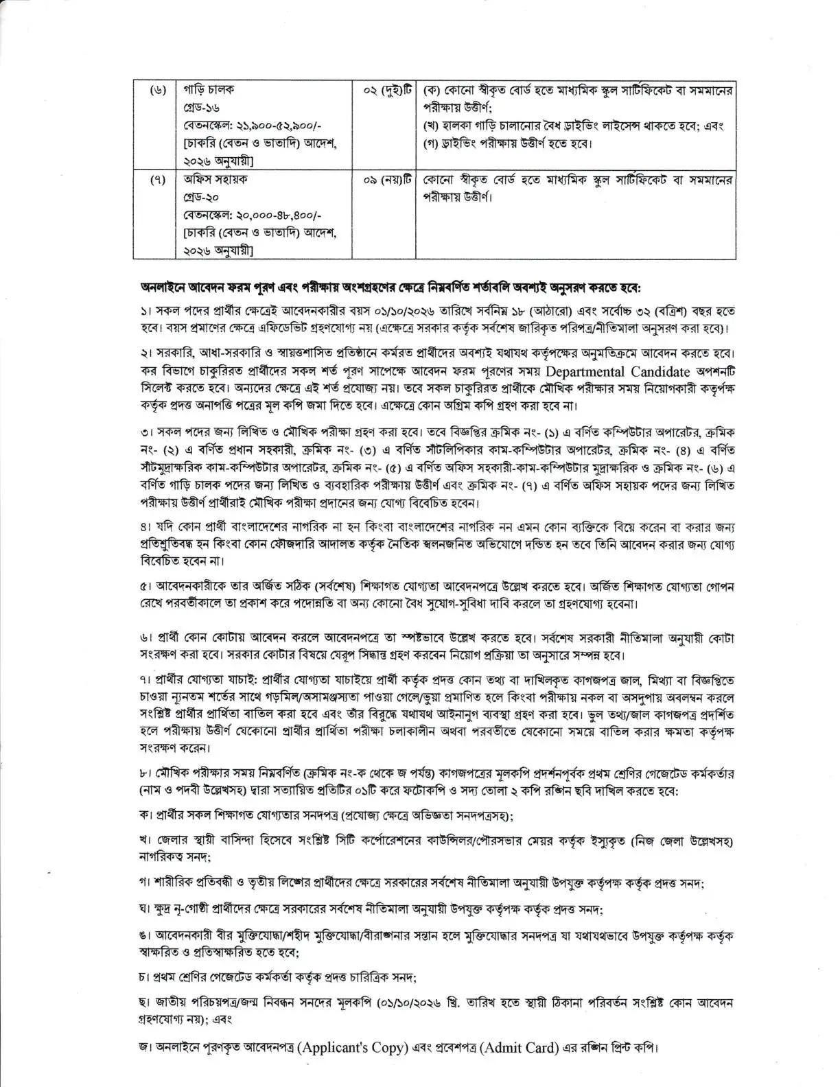 নিয়োগ বিজ্ঞপ্তি, পৃষ্ঠা 2
